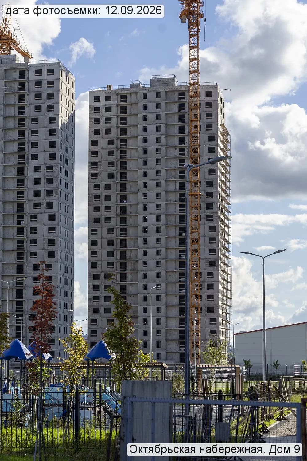 Октябрьская набережная: ход строительства, сентябрь 2026