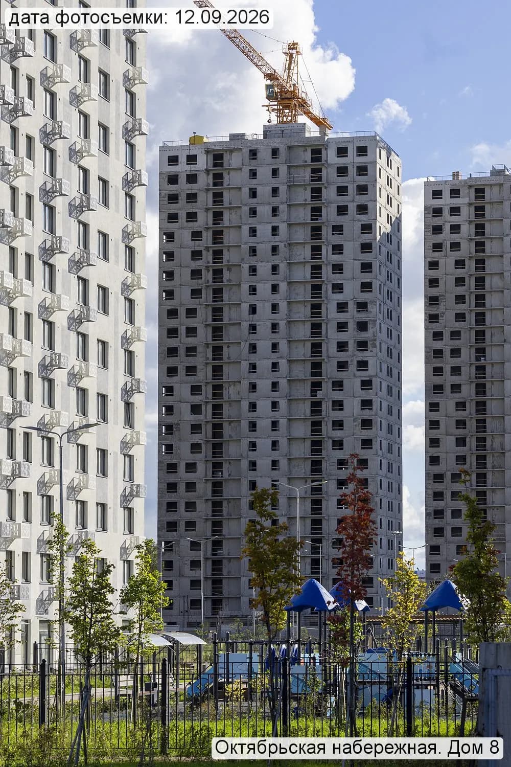 Октябрьская набережная: ход строительства, сентябрь 2026